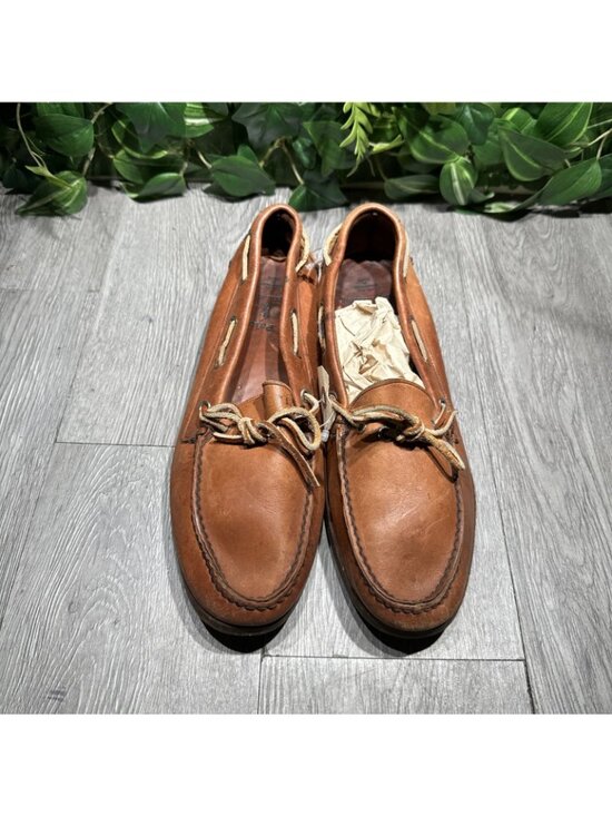 Polo Ralph Lauren Brown Leather Moccasin  Loafer Bench Made USA Size 11 D main image 9